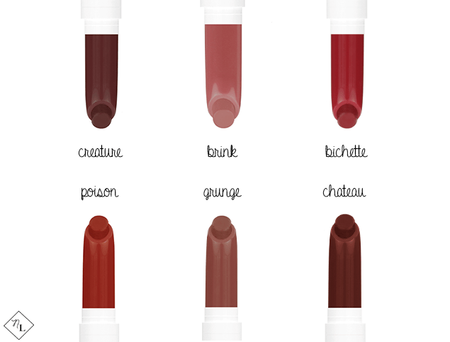 colourpop wishlist-lippie stix-creature-brink-bichette-poison-grunge-chateau-newlune