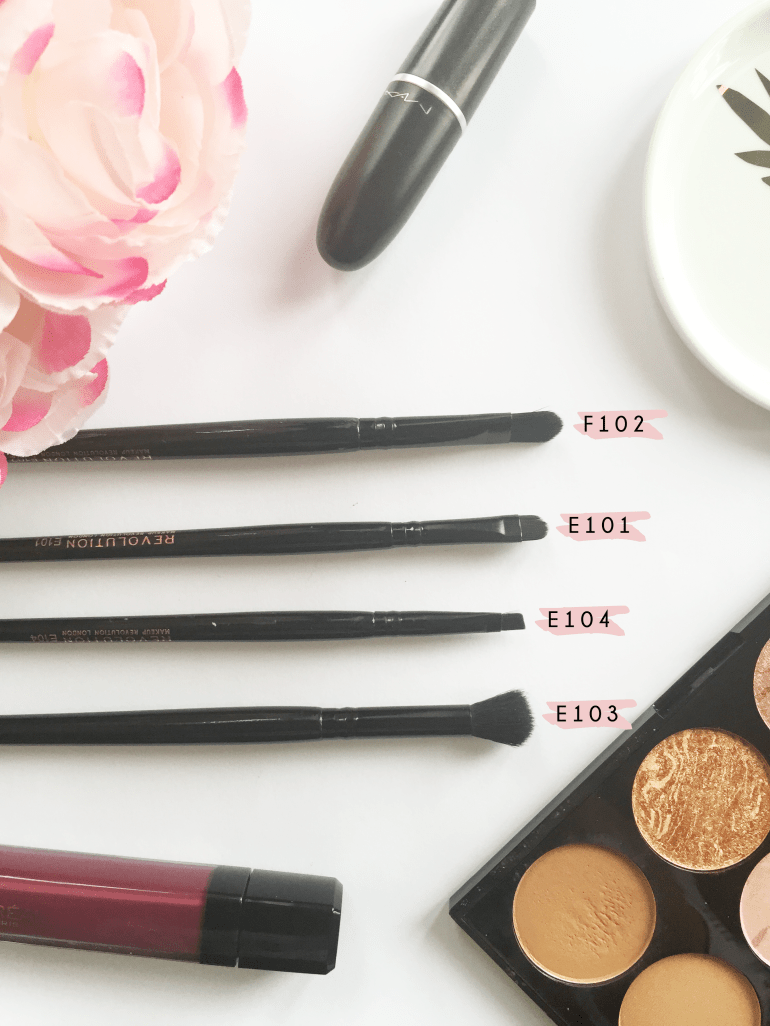 testing makeup revolution brushes - new lune