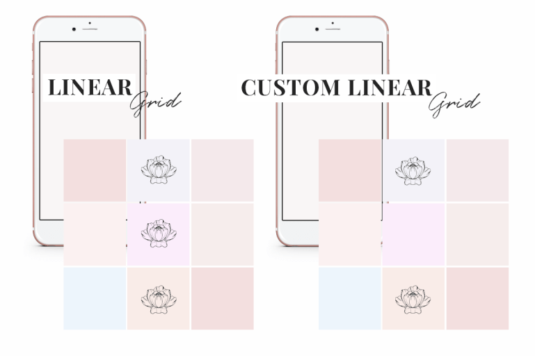 how to create an instagram template + free instagram templates - pattern style grid - new lune