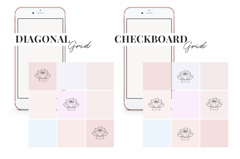how to create an instagram theme + free instagram templates - pattern style - new lune