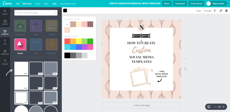 6 tuto-how to create custom social media templates - new lune - free social media templates