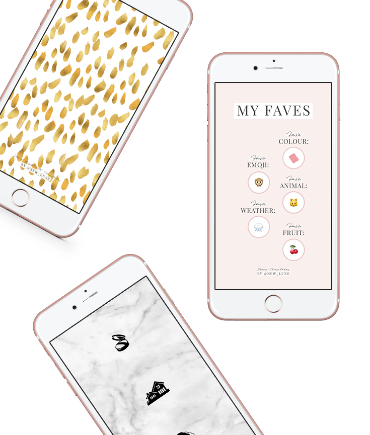 free instagram story templates - covers - backgrounds - new lune