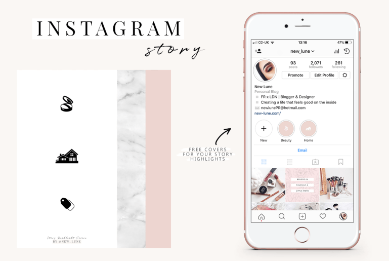 free instagram story templates - covers - backgrounds - new lune 4