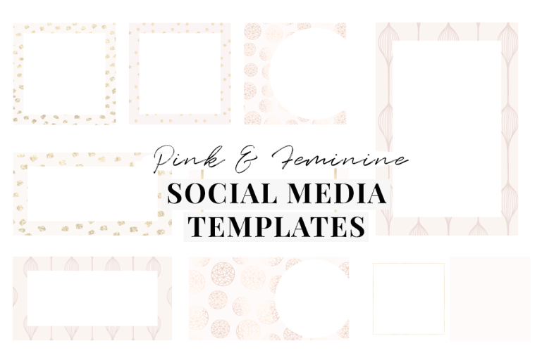 the ultimate guide pink branding -social media templates - new lune