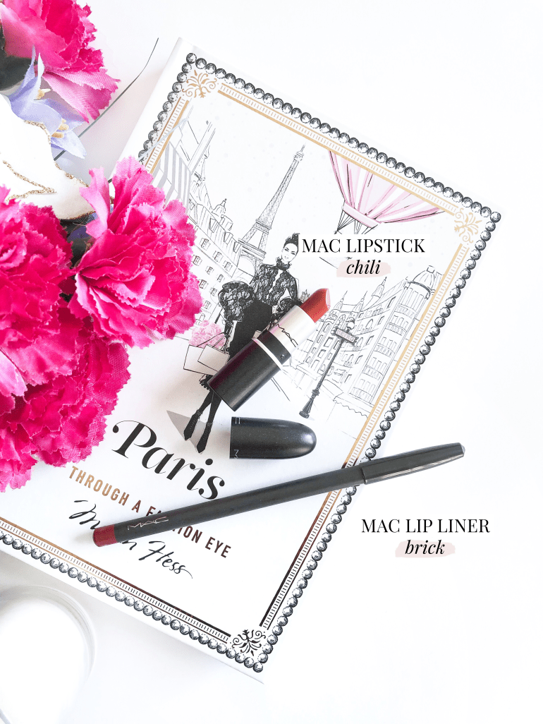 3 winter lip picks - new lune - mac lipstick chili - mac lip liner brick