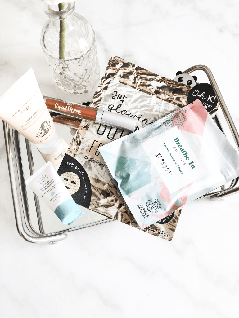 The Best Monthly Beauty Box Subscription - Cohorted March Box - new lune - grow gorgeous - drunk elephant - ciate - oh k! - verdant alchemy