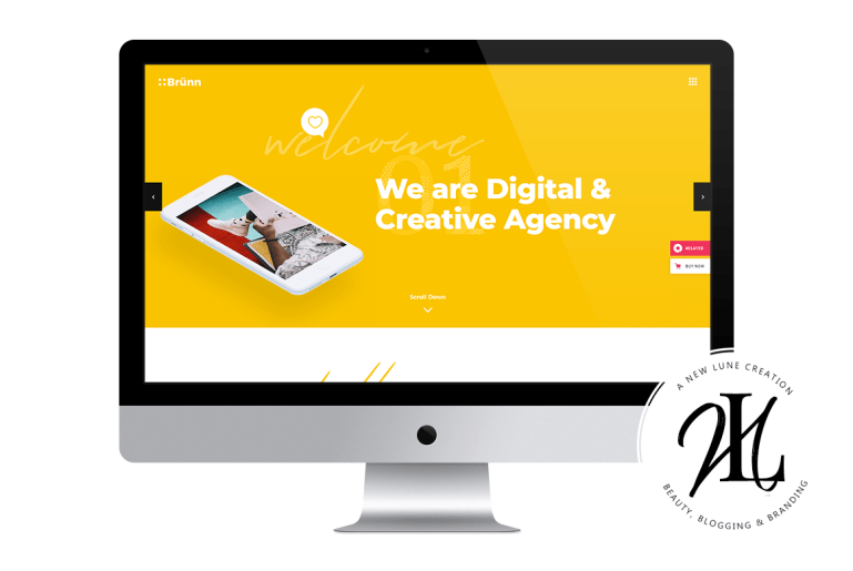 brunn - best business wordpress themes - digital agency - new lune