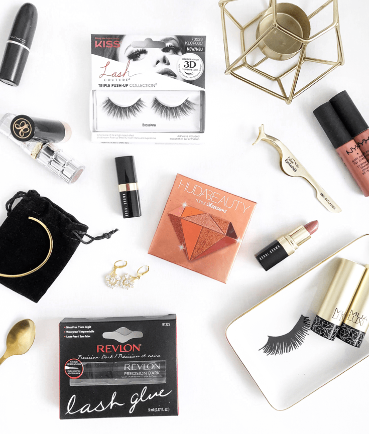 gift guide beauty - kiss lashes - falseyeleshes.co.uk - new lune - huda beauty topaz obsessions - soul analyse - affirmation bracelet