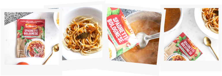 3 healthy lunch ideas for school uni - new lune - schwartz spaghetti bolognese