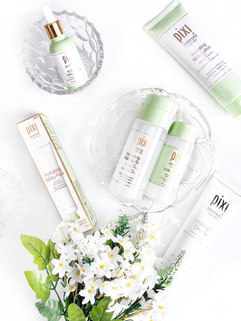 a hydrating skincare routine - pixi - hydrating milky range