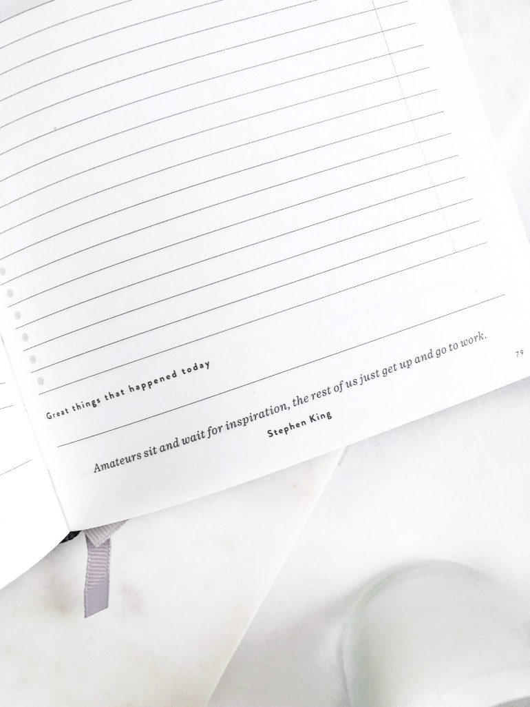 daily goal setter planner - mal paper - how I plan and create content on my blog - new lune - quotes - inspiration - motivation