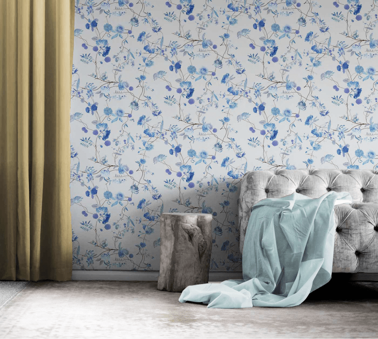 choosing the right wallpaper for your home - new lune - botanical patterned wallpaper