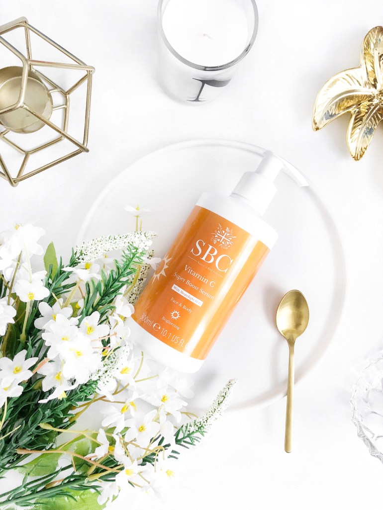 testing the get up and glow trio by sbc skincare - vitamin c super boost serum - new lune