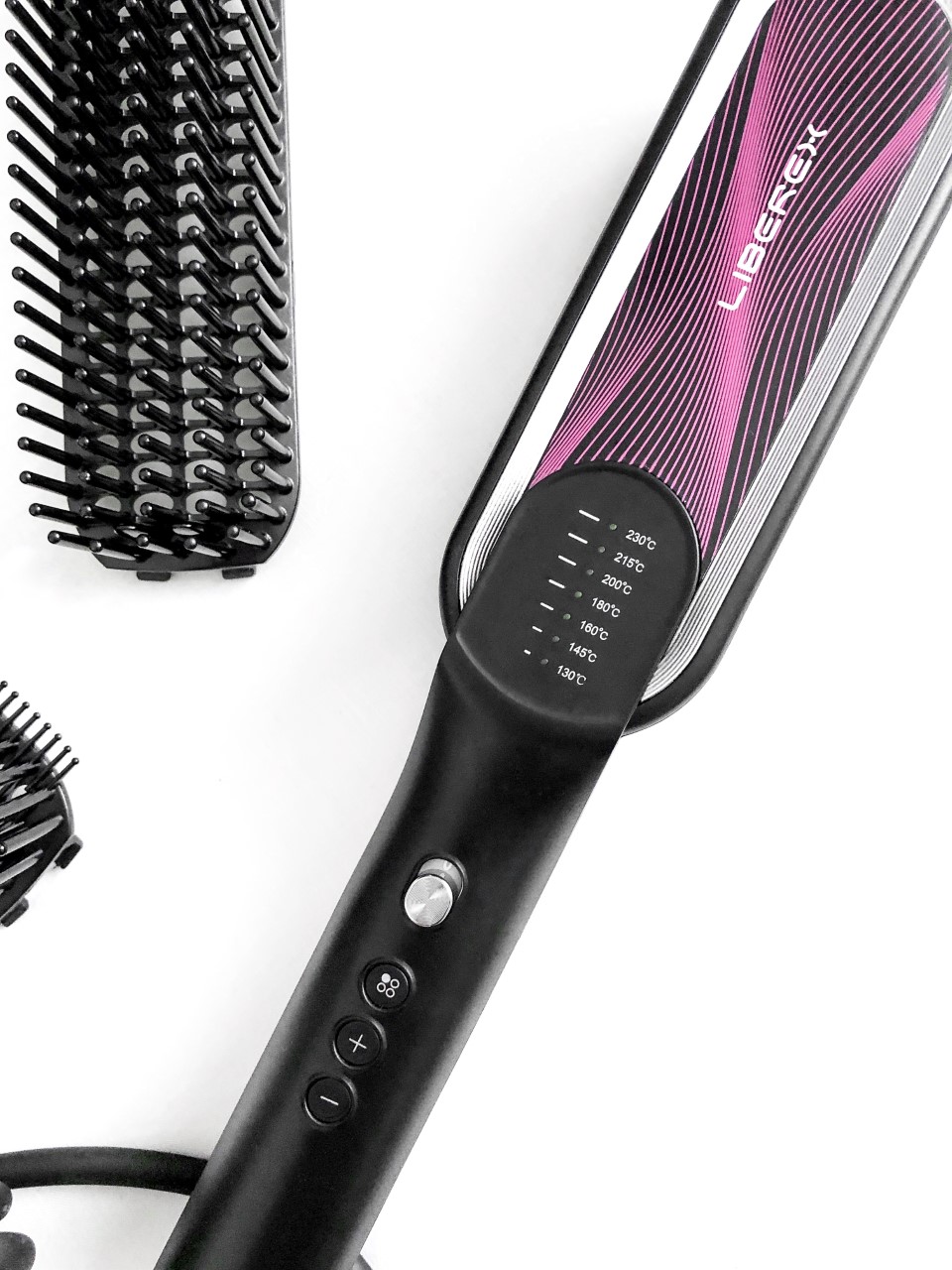getting my life together again - new lune - liberex - hair straightener brush - close up