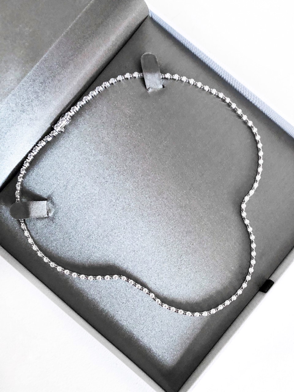 a 2022 glow up with carat london - new lune - diamond tennis necklace